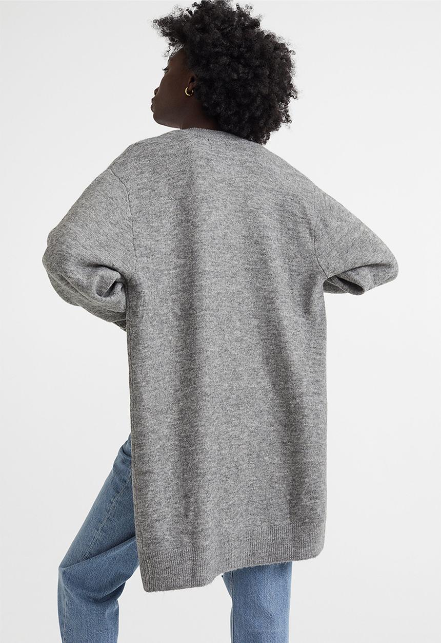 H&M - Long cardigan - grey marl