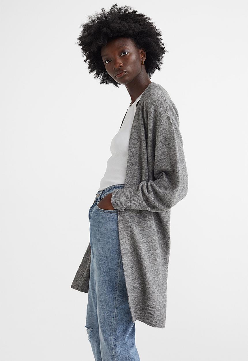 H&M - Long cardigan - grey marl