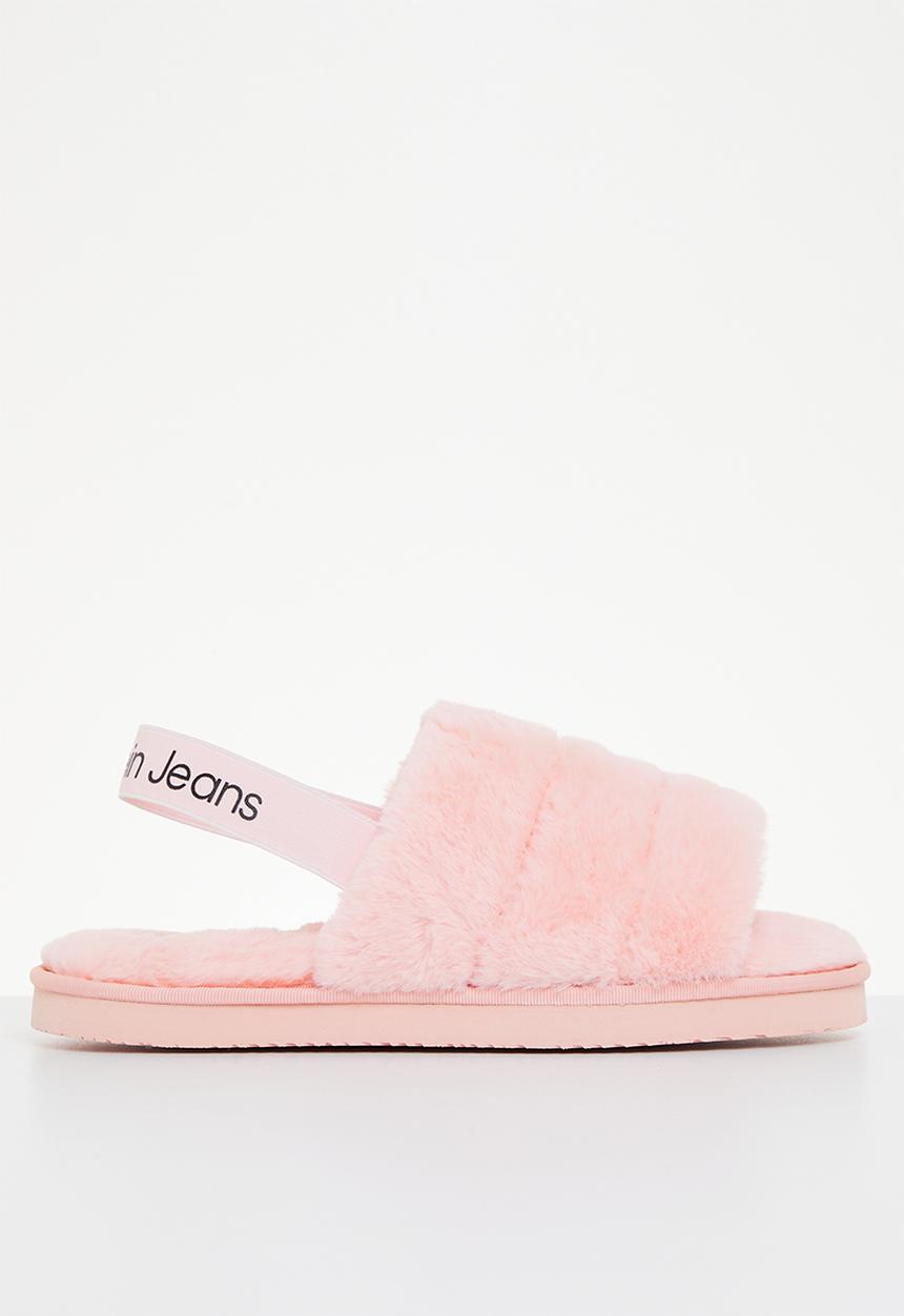 Calvin Klein - Home slipper fakefur elastic - pink blush