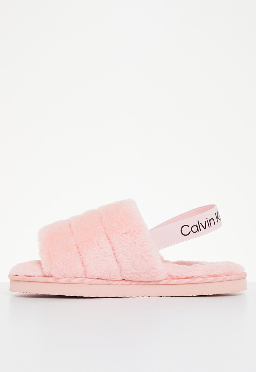 Calvin Klein - Home slipper fakefur elastic - pink blush