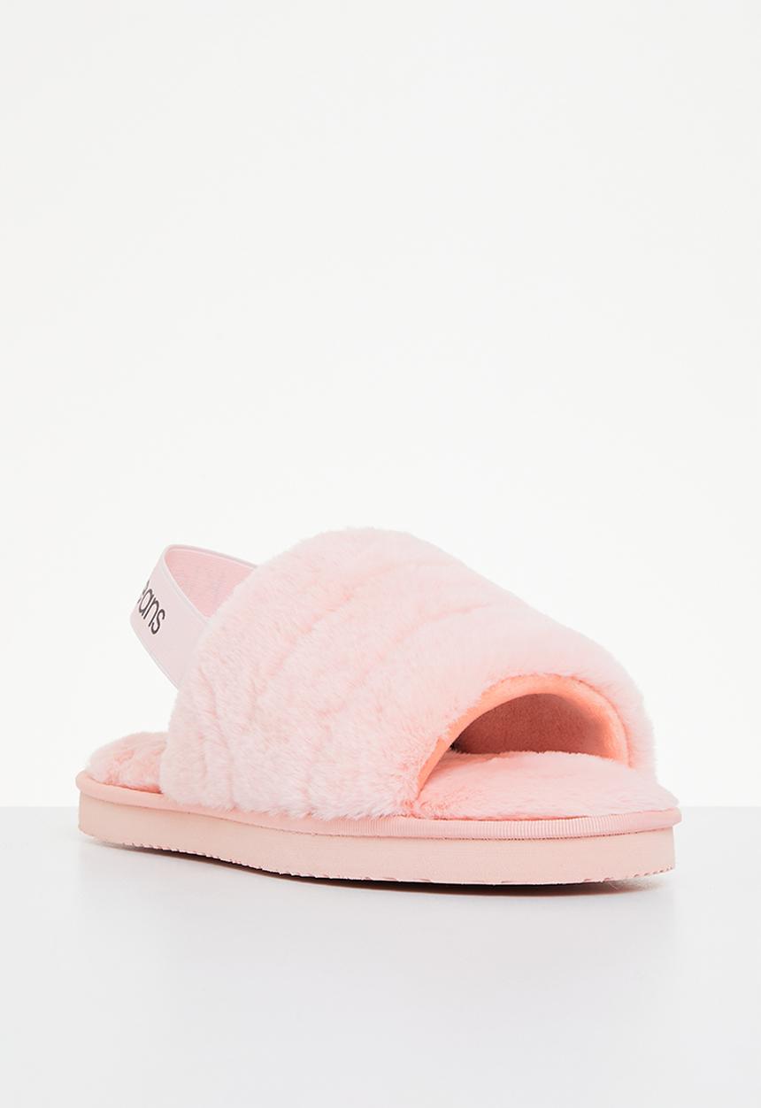 Calvin Klein - Home slipper fakefur elastic - pink blush