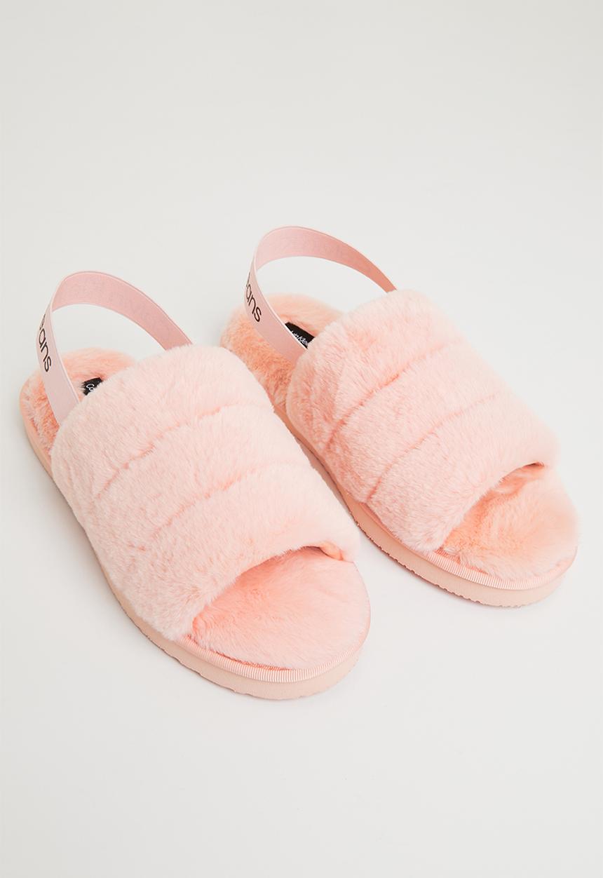 Calvin Klein - Home slipper fakefur elastic - pink blush