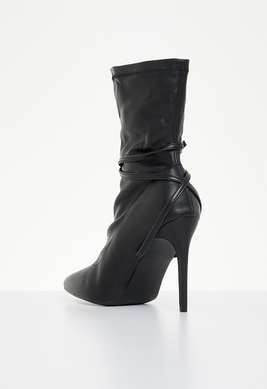 Public Desire - Candy sock boot - black