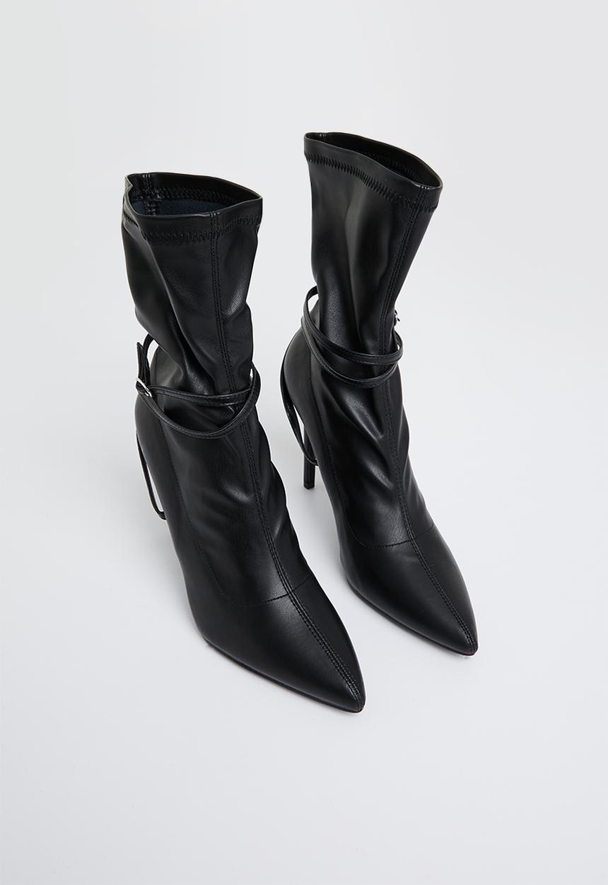 Public Desire - Candy sock boot - black
