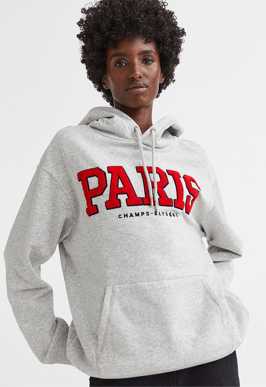 H&M - Hoodie - light grey marl/paris