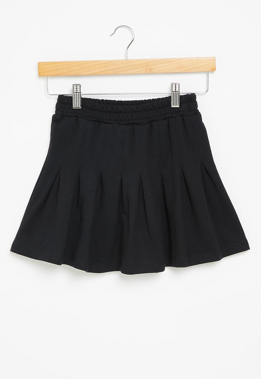 Superbalist - Cotton pleated skirt - black