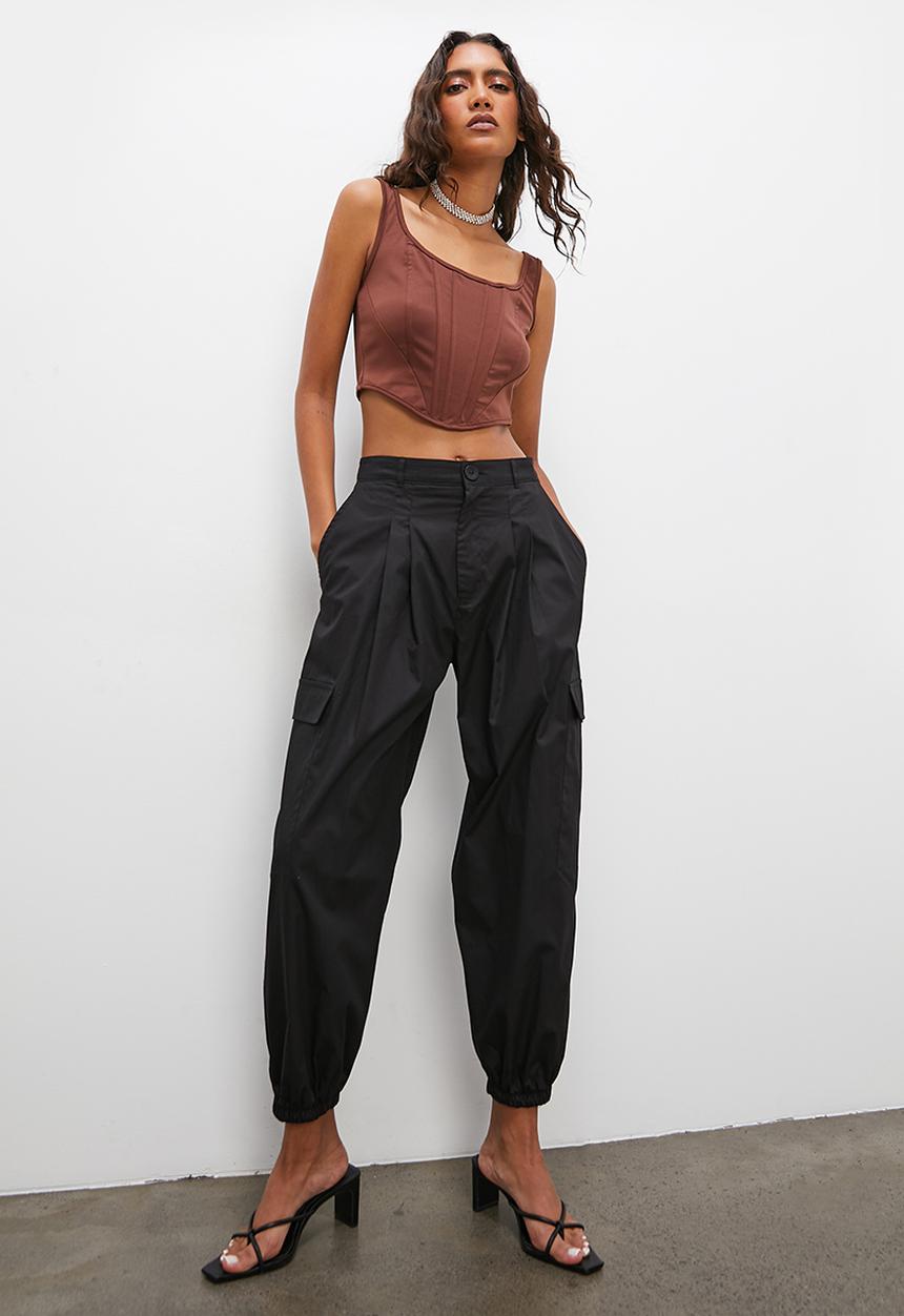 Superbalist - Barrel leg cargo - black