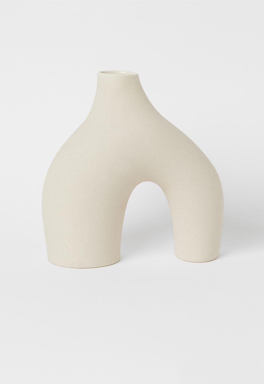 H&M - Large stoneware vase - beige