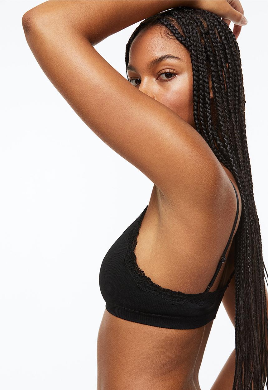 H&M - Seamless padded bra - black