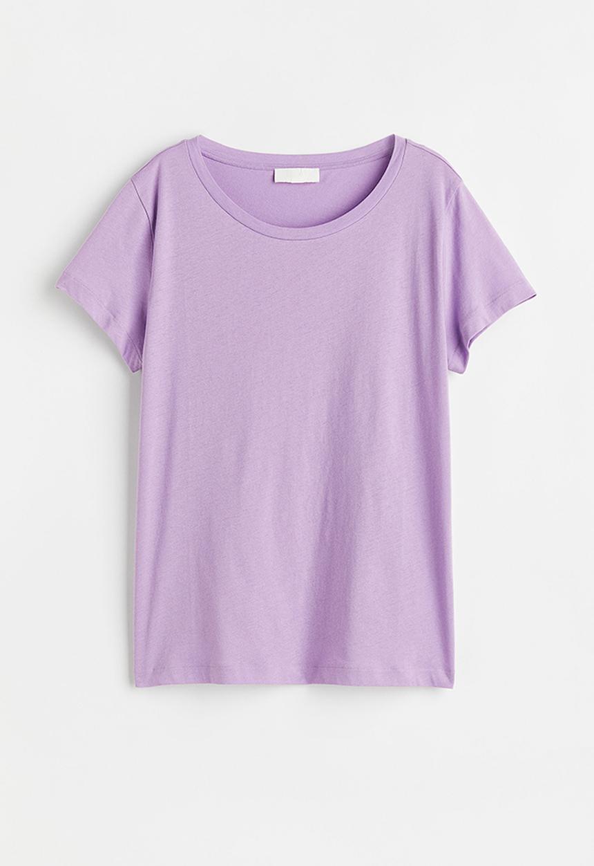 H&M - Cotton T-shirt - light purple