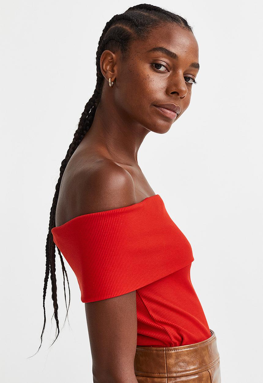 H&M - Off-the-shoulder top - red