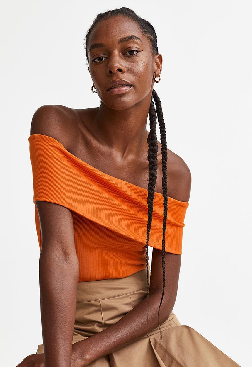 H&M - Off-the-shoulder top - orange
