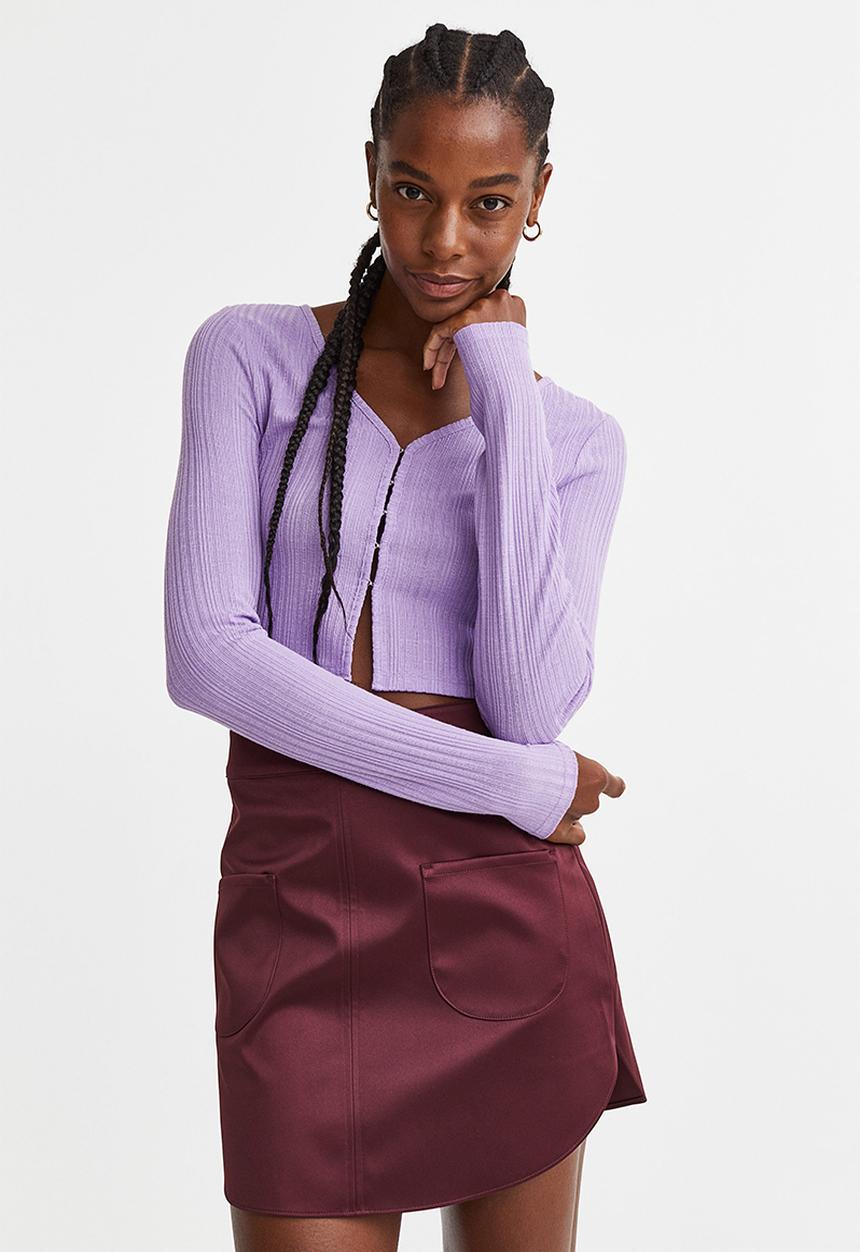 H&M - Short cardigan - light purple