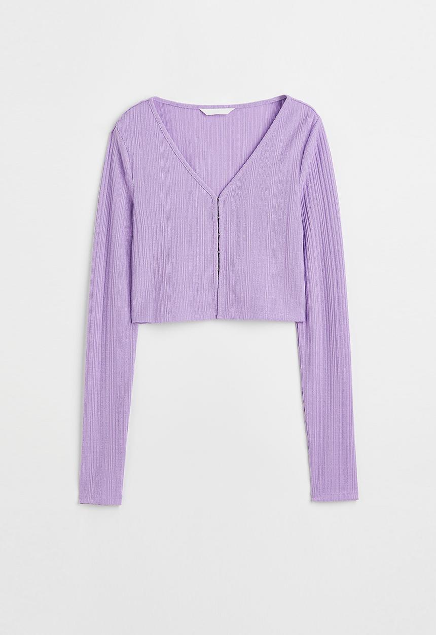 H&M - Short cardigan - light purple