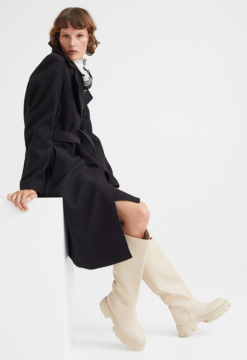 H&M - Knee-high boots - light beige
