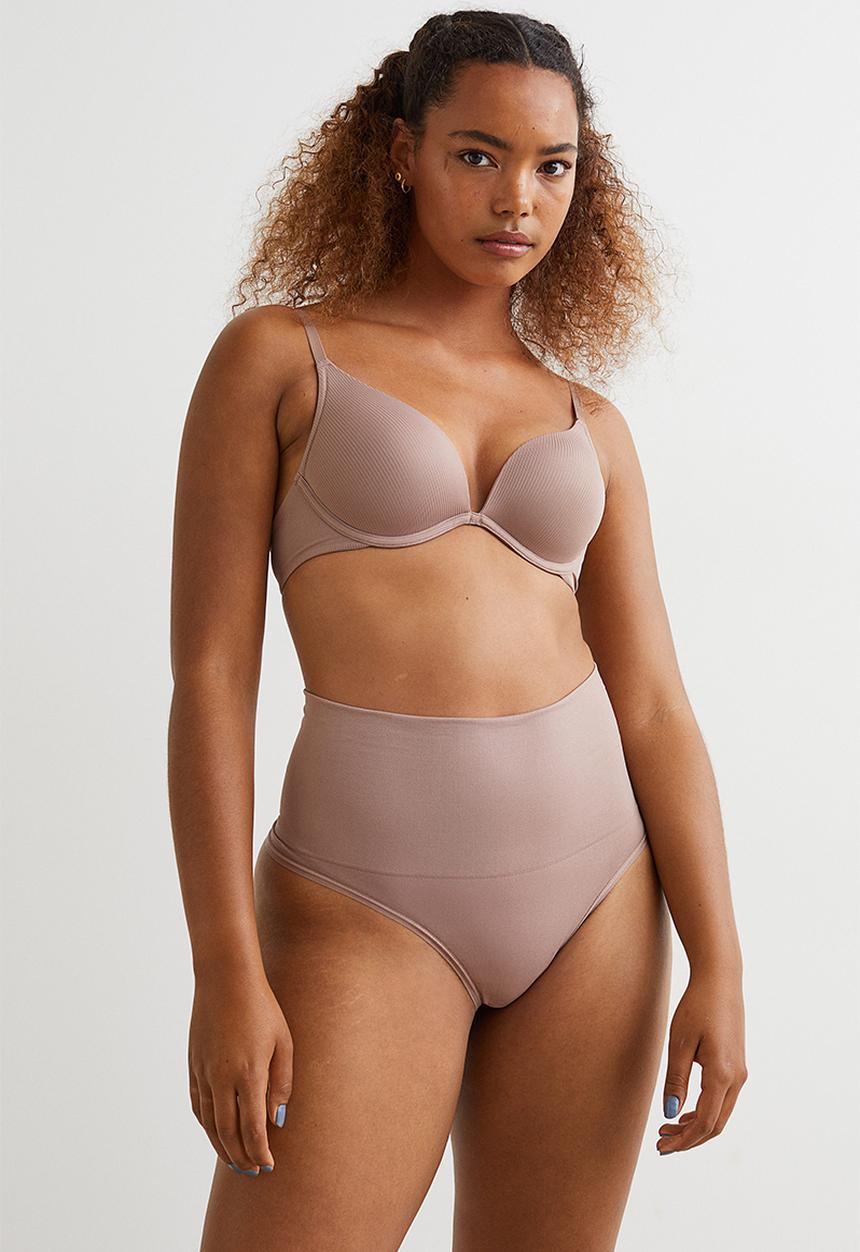 H&M - 2 Pack medium shaping thongs - old rose 