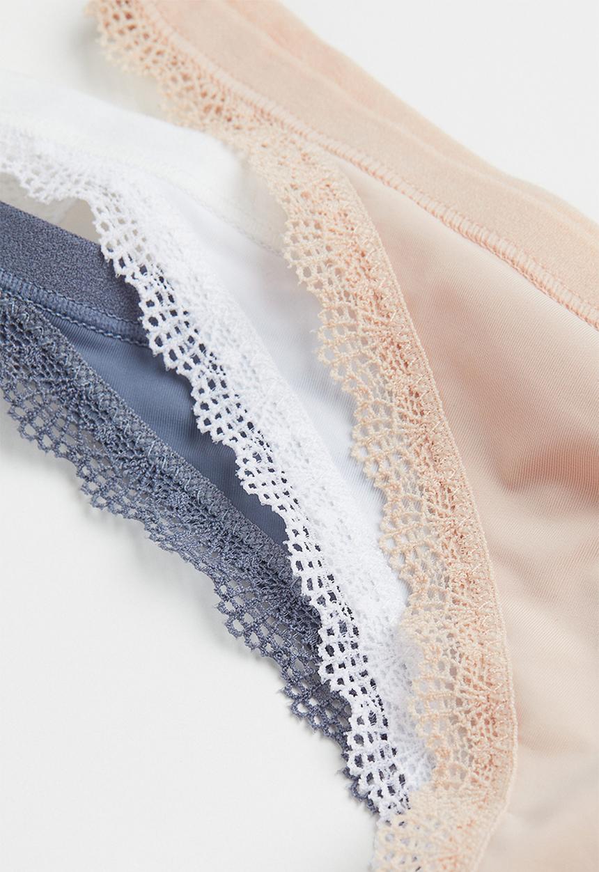 H&M - 3 Pack microfibre thong briefs - multi
