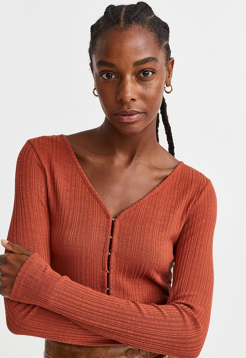 H&M - Short cardigan - dark orange