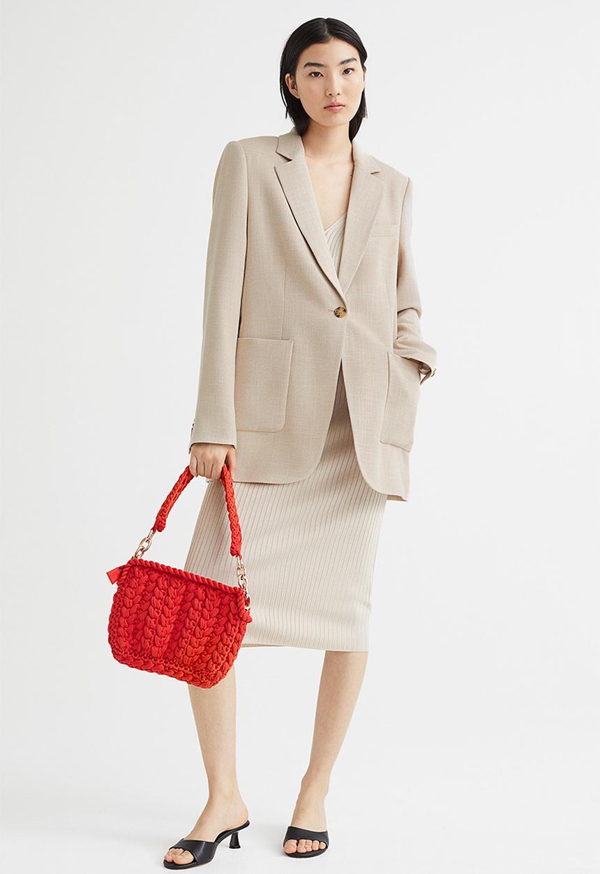 H&M - Single-breasted jacket - light beige