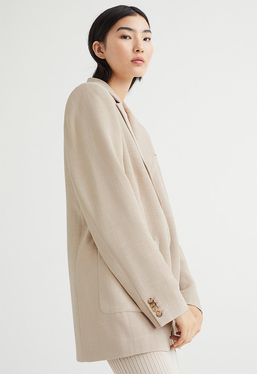 H&M - Single-breasted jacket - light beige