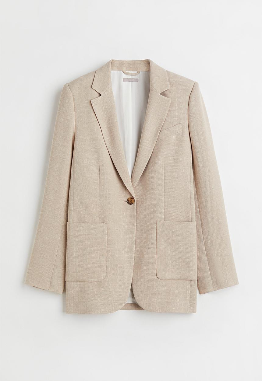 H&M - Single-breasted jacket - light beige