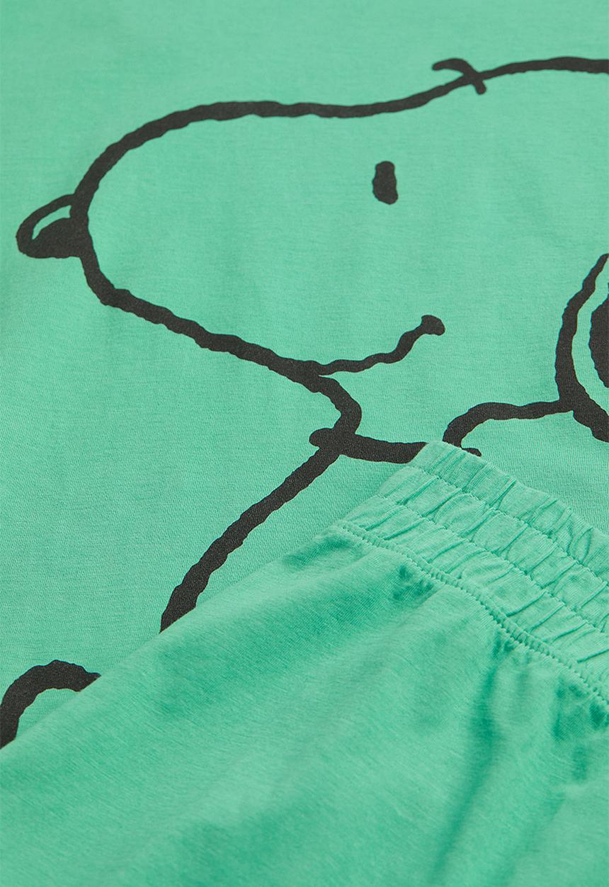H&M - Cotton jersey pyjamas - green/snoopy 