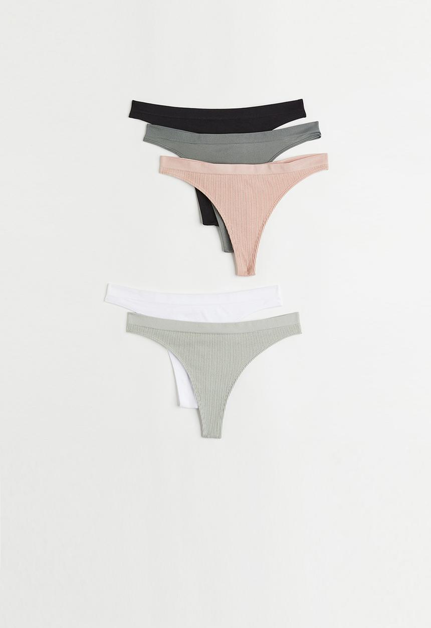 H&M - 5 Pack seamless thong briefs - multi