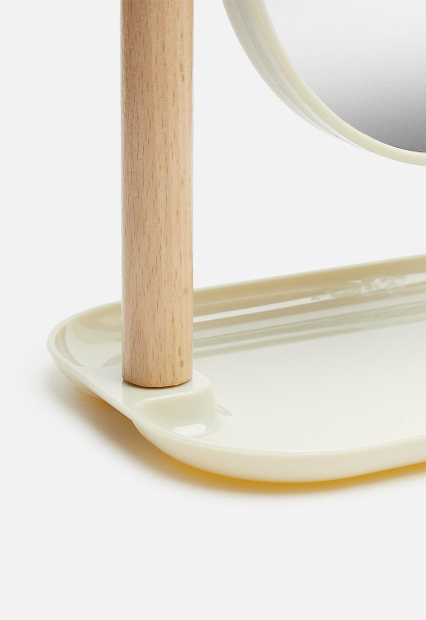 Bathroom Solutions - Make up mirror on stand - white