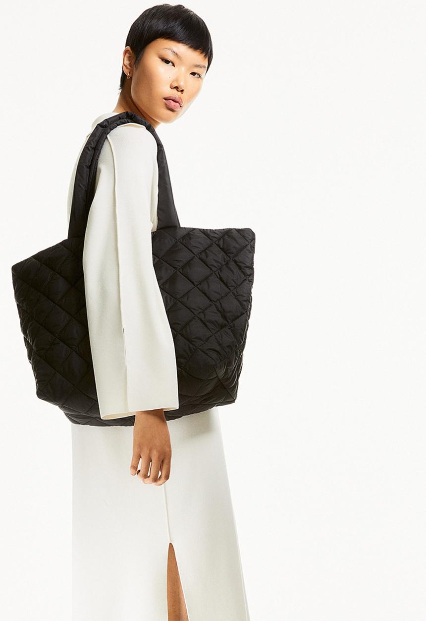 H&M - Quilted shopper - black