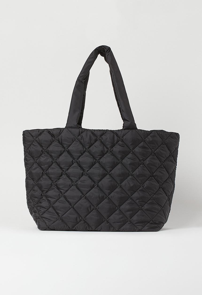 H&M - Quilted shopper - black