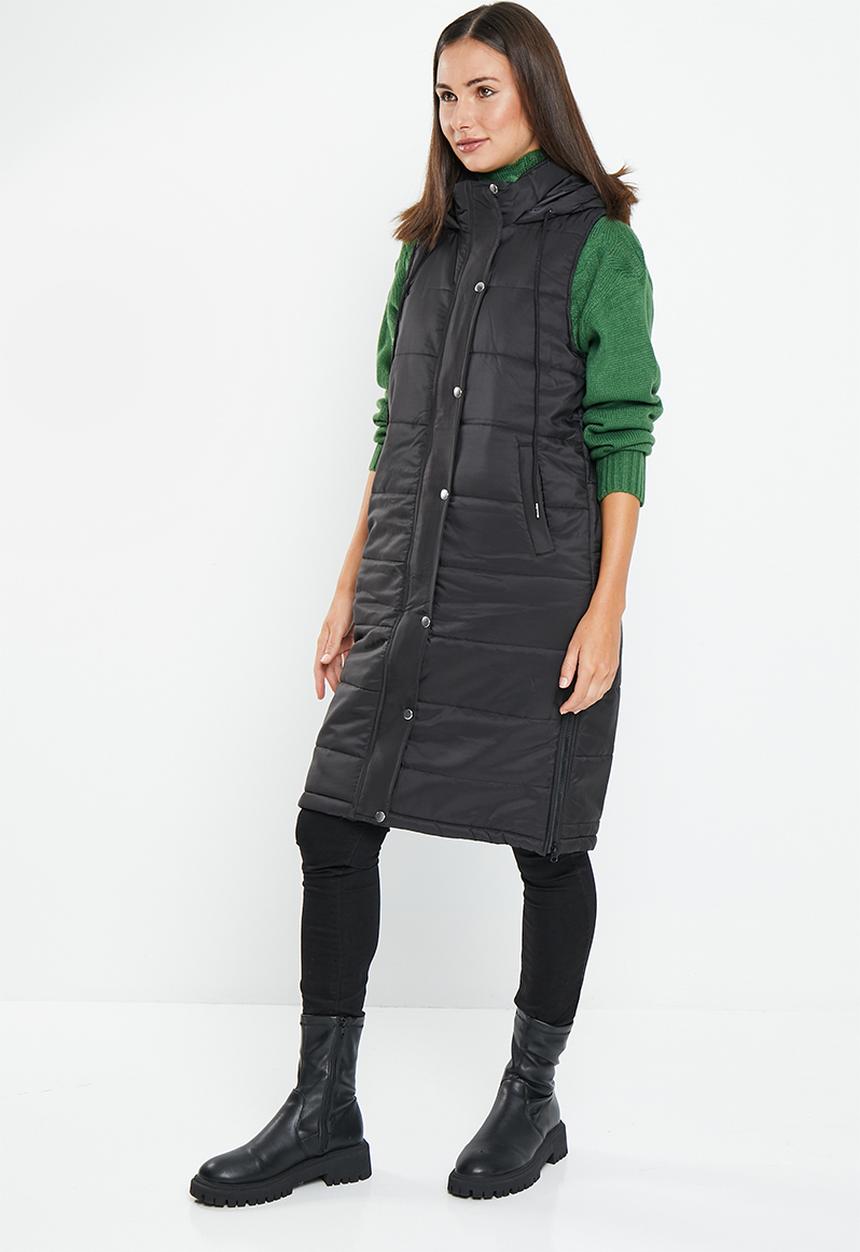 dailyfriday - Hooded longline gilet - black