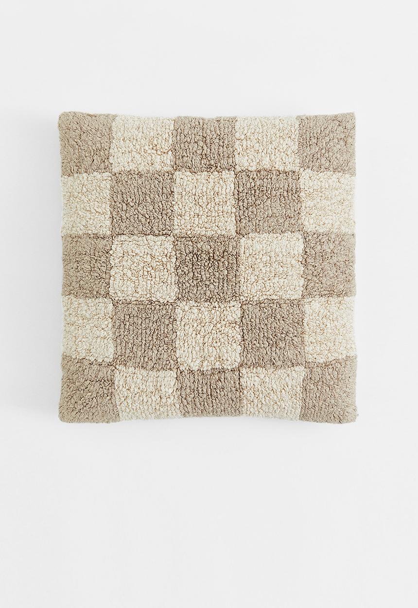 H&M - Tufted cotton cushion cover - beige