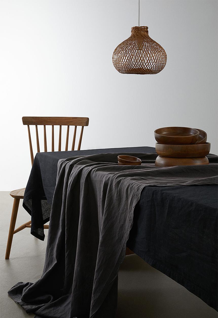 H&M - Washed linen tablecloth - grey