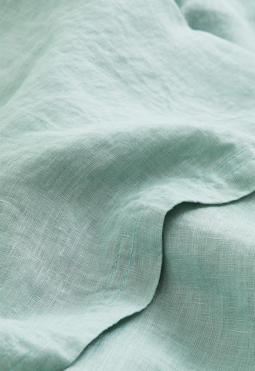 H&M - Washed linen tablecloth - green/turquoise