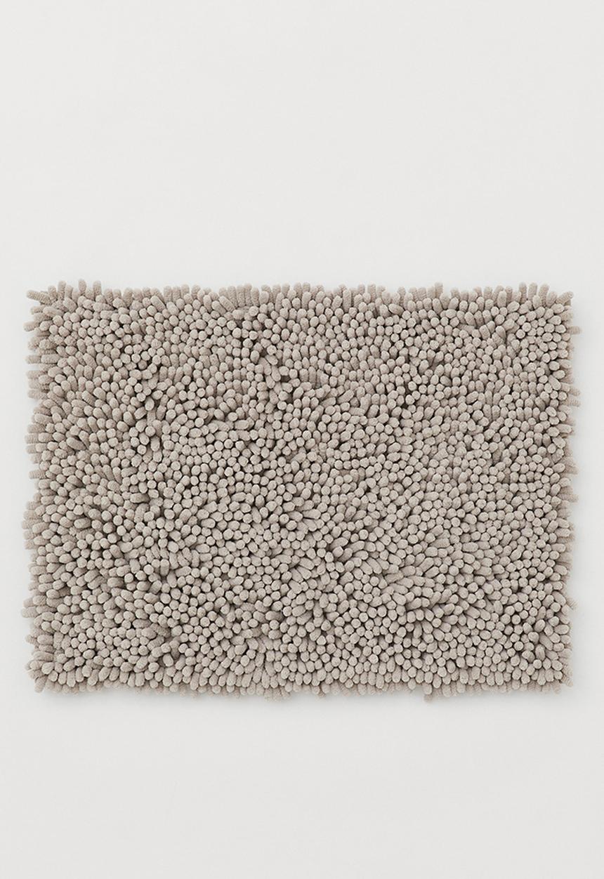 H&M - Deep-pile bath mat - grey/beige