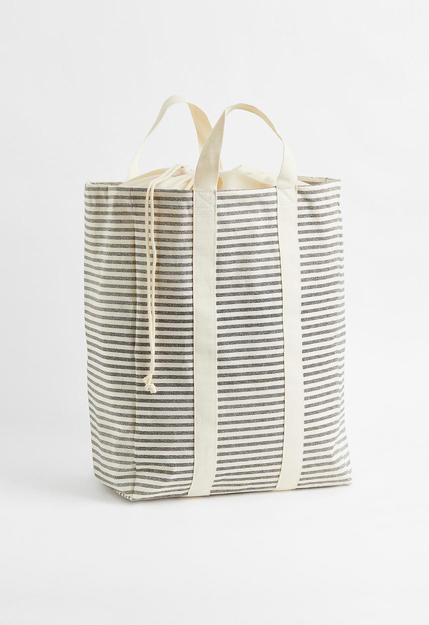 H&M - Cotton twill laundry bag - multi/white