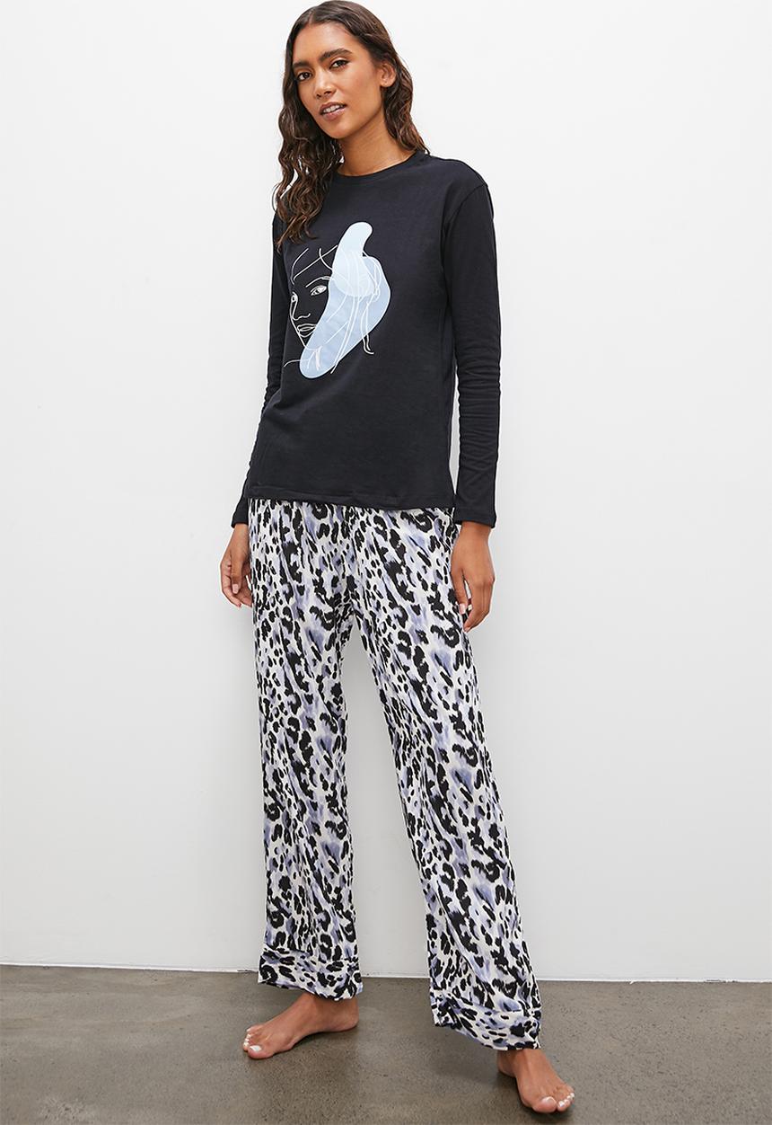 Superbalist - Long sleeve top & pant set - blues animal
