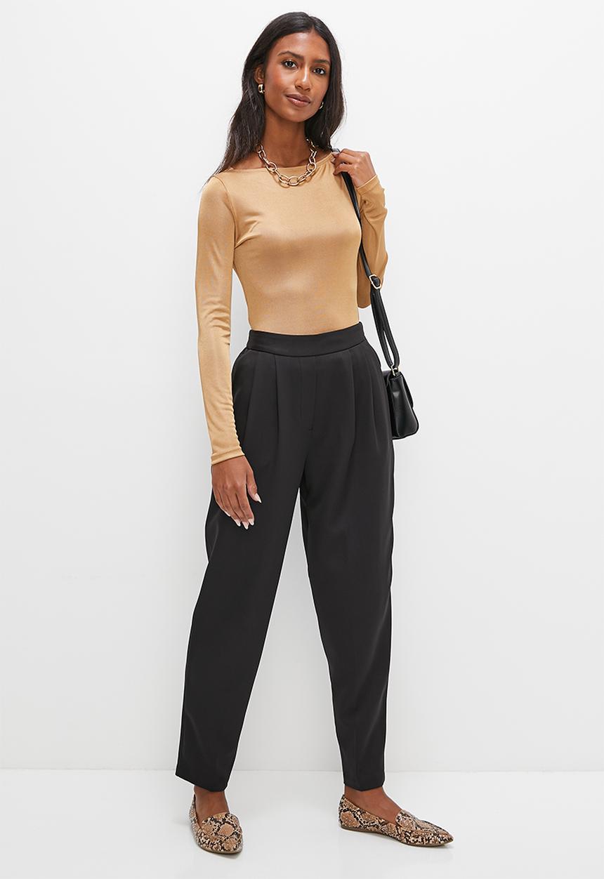 edit - Classic tapered trouser - black