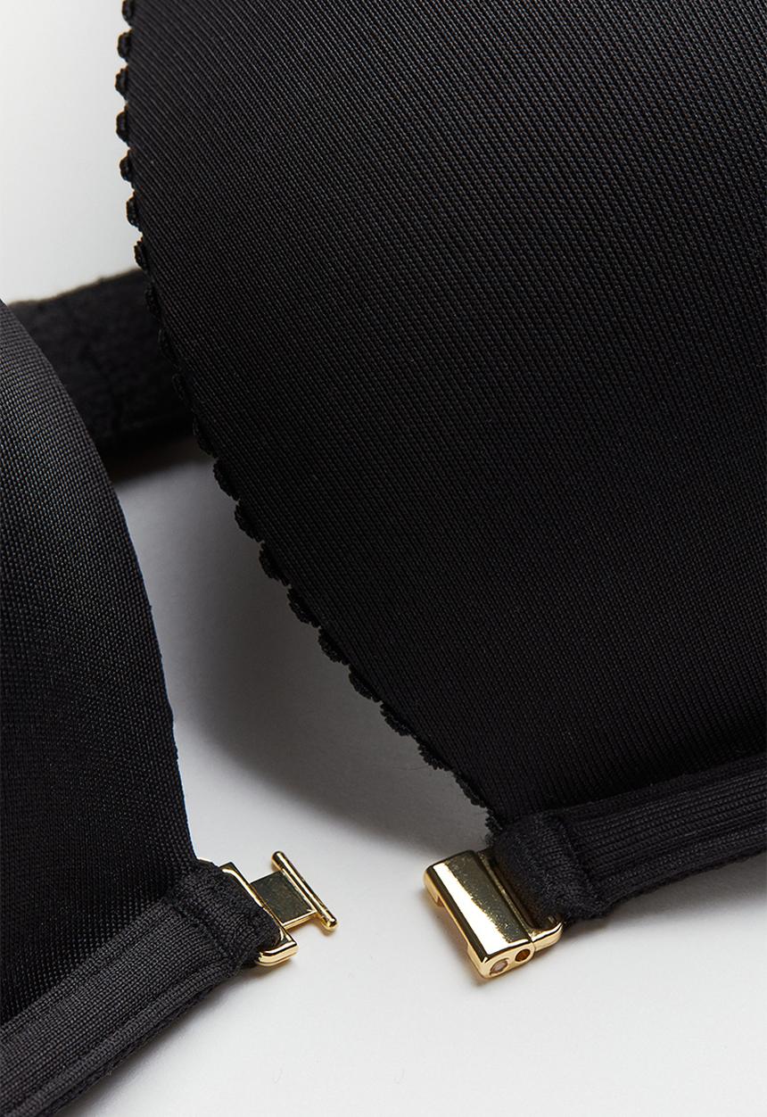 H&M - Super push-up microfibre bra - black