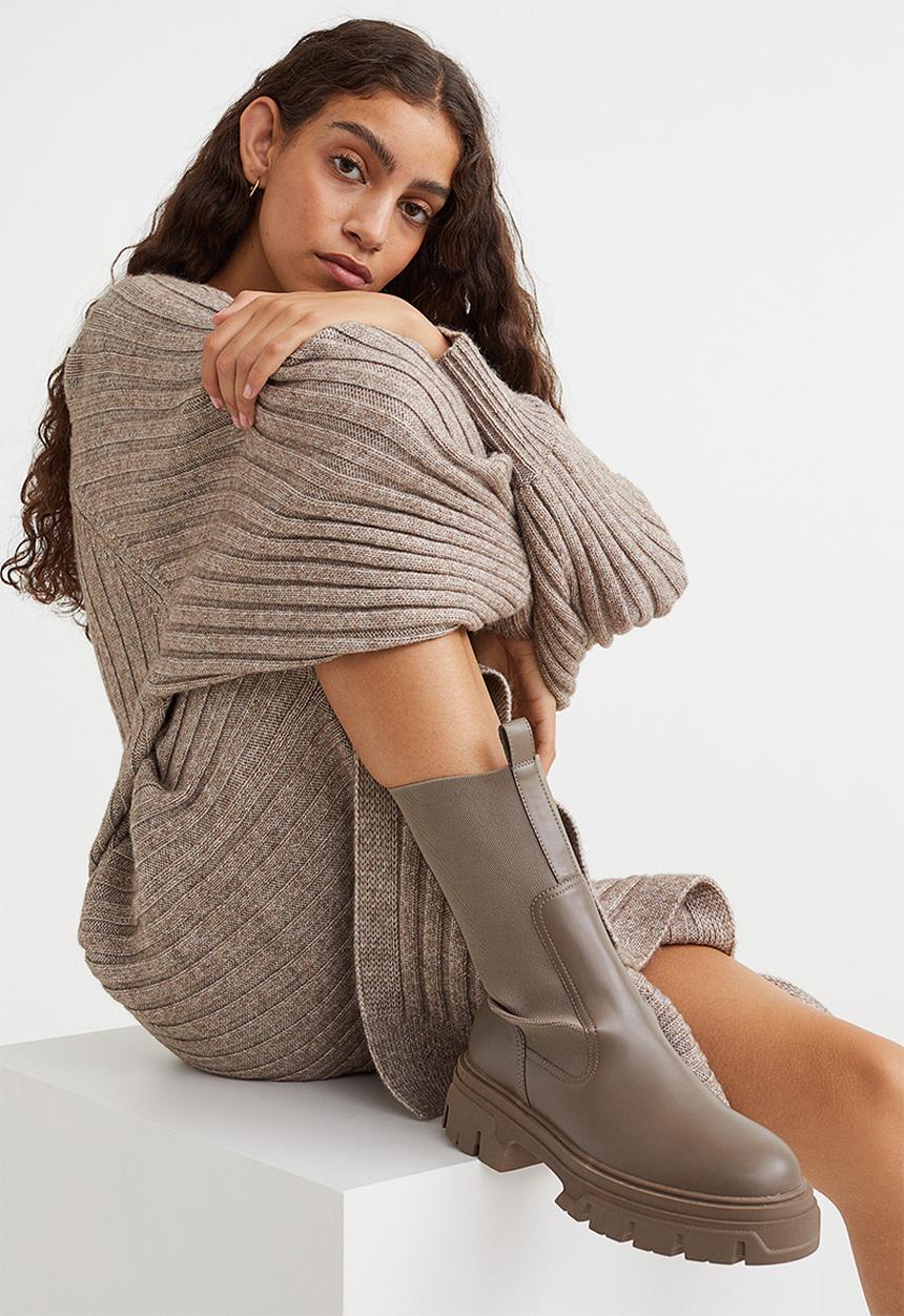 H&M - Calf-length boots - beige