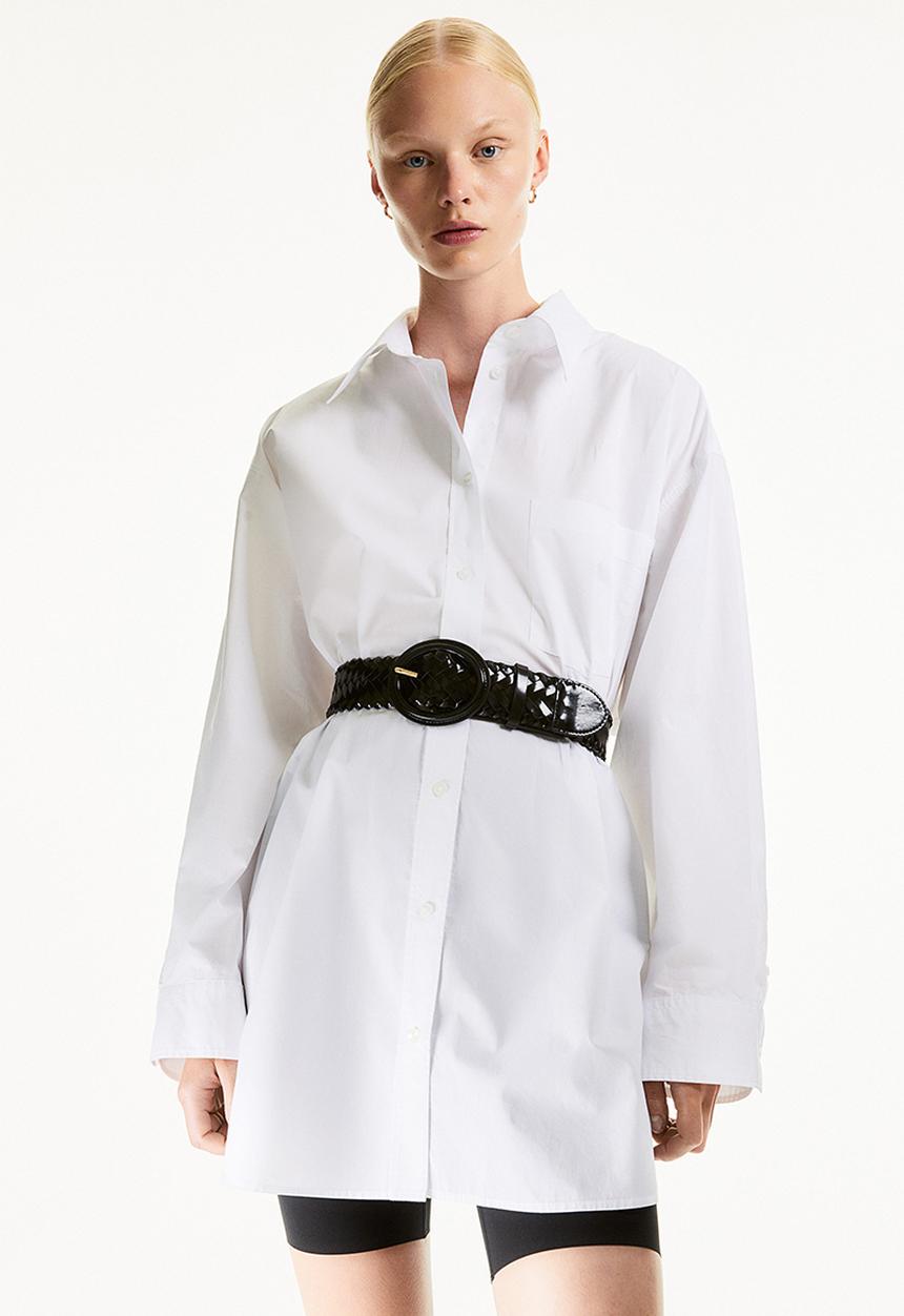 H&M - Braided waist belt - black 