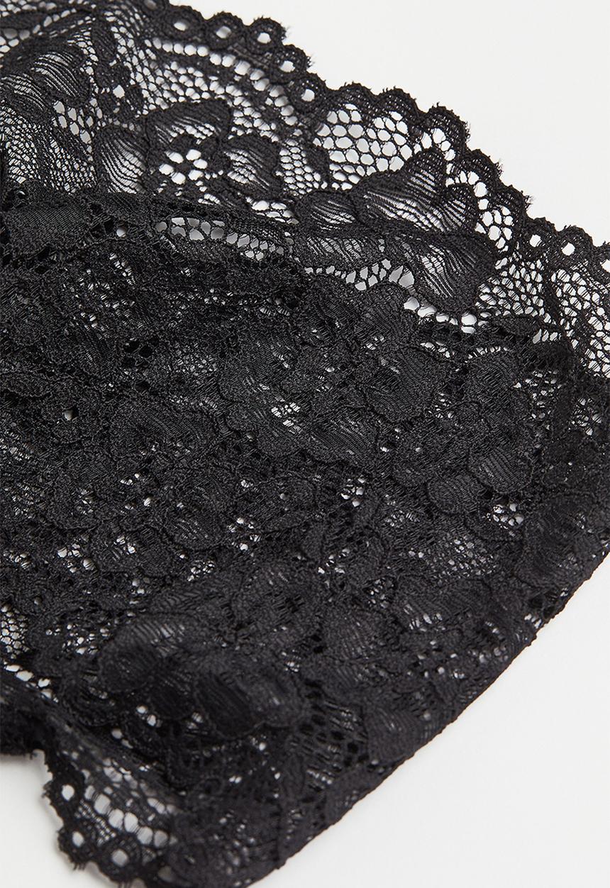 H&M - 2 Pack lace thong briefs - black
