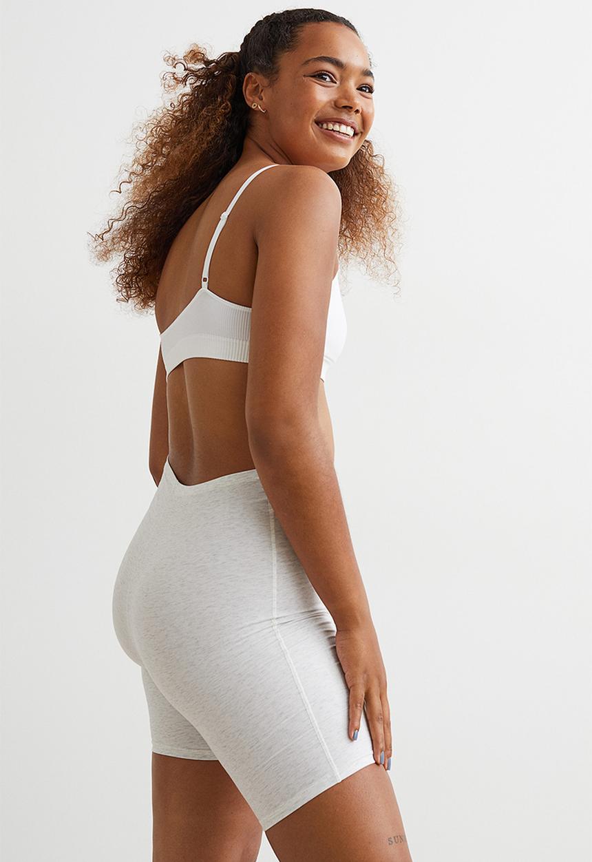H&M - 2 Pack light shaping bikers - light grey marl & black