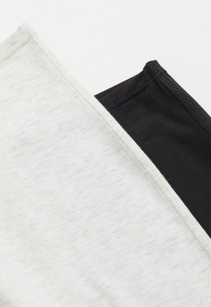 H&M - 2 Pack light shaping bikers - light grey marl & black
