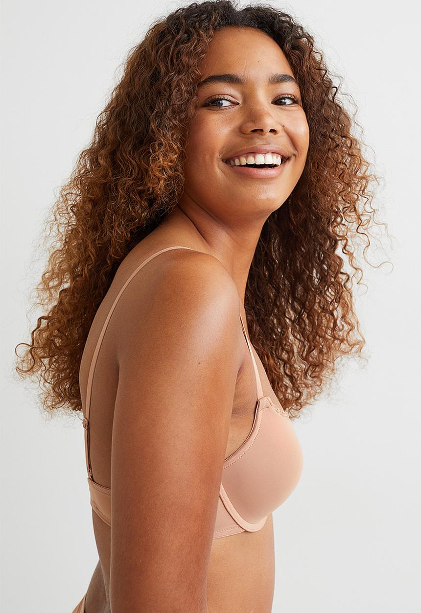 H&M - Jersey push-up bra - beige