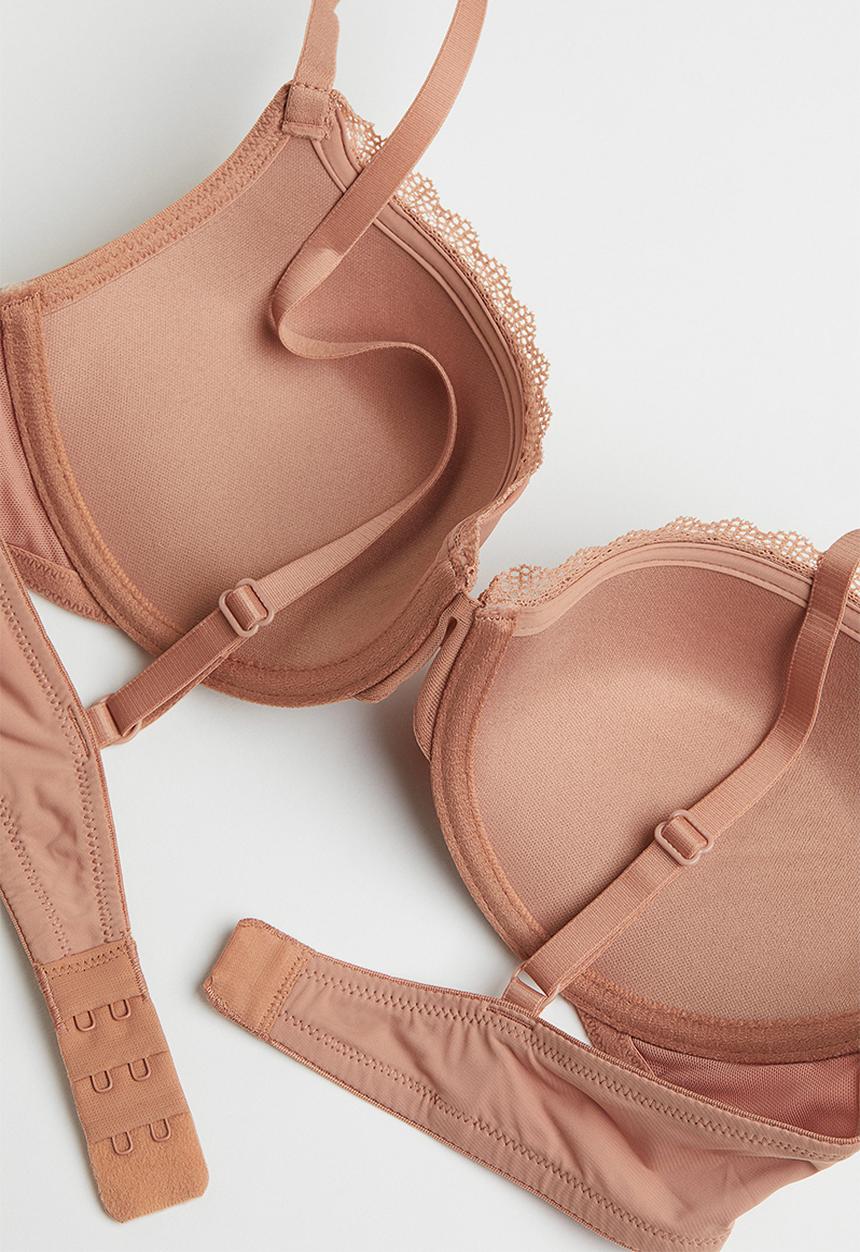 H&M - Jersey push-up bra - beige