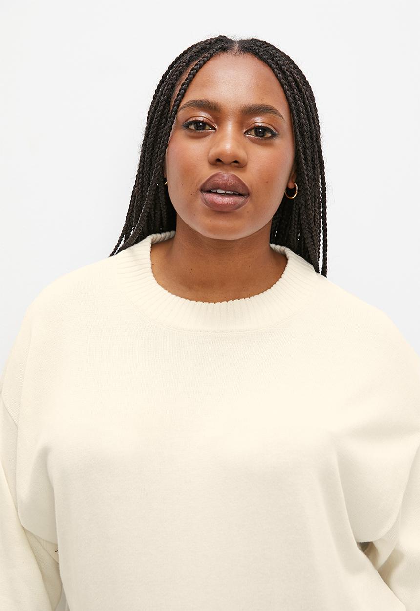 Superbalist - Ribbed organic knitwear dress - Oatmeal