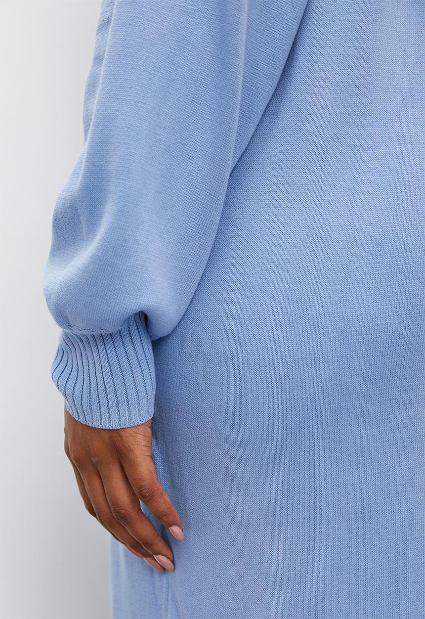Superbalist - Ribbed organic knitwear dress - blue