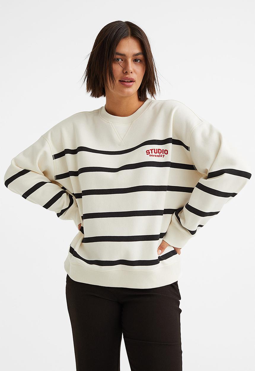H&M - Sweatshirt - cream/striped