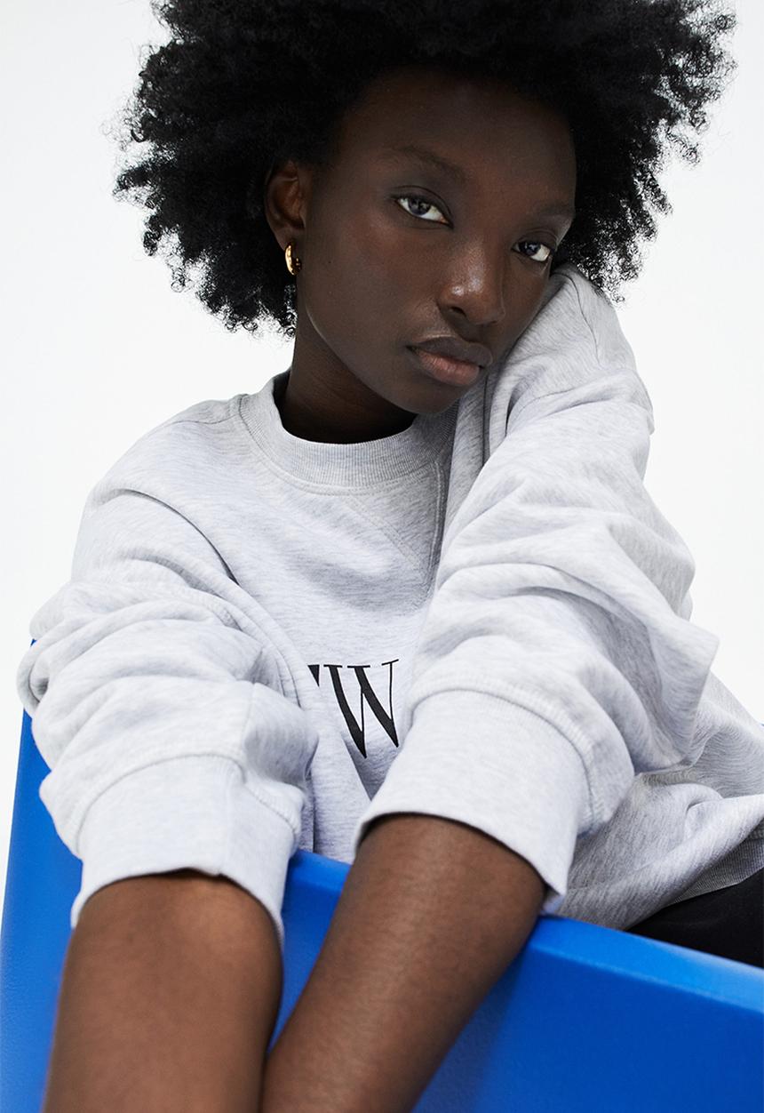 H&M - Sweatshirt - light grey marl/new york